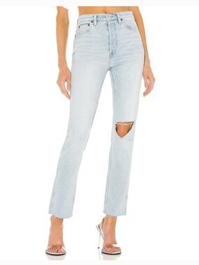 RE/DONE Originals 80s Slim Straight in Icy Blue size 29